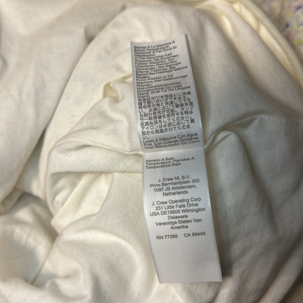 J Crew Sherpa Jacket Off White & Pastel Confetti - Picture 9 of 10